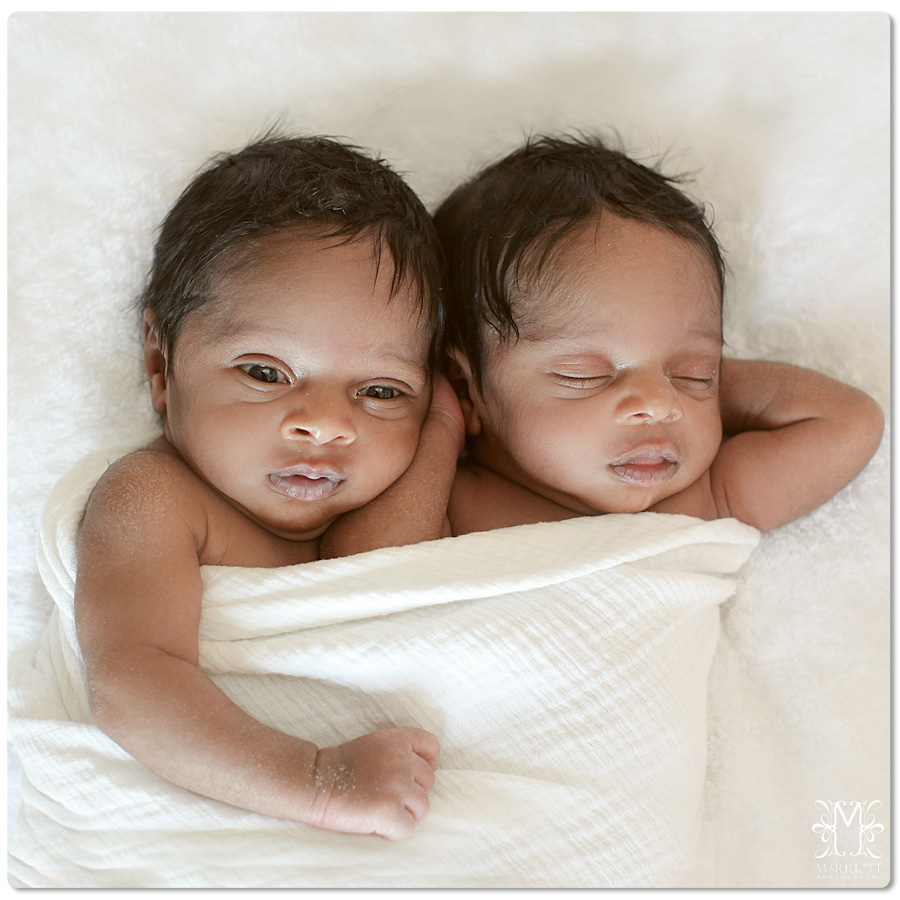 newborn black twin baby boys